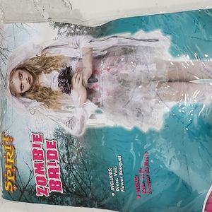 🧟‍♀️ Spirit Zombie Bride Costume | Girls Medium 8–10 | 3-Piece Set | NWT